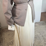 BLAZER CINTRÉ MANCHE BALLON [TAUPE]