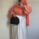 CHEMISIER À PETIT POIS [ORANGE]