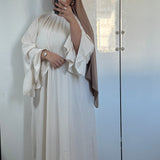 ROBE À VOLANT VICHY [BEIGE]