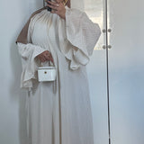ROBE À VOLANT VICHY [BEIGE]