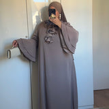 ROBE COL VOLANT [TAUPE]
