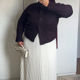 CARDIGAN EN LAINE [BORDEAUX]