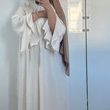 ROBE À VOLANT VICHY [BEIGE]