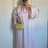 ROBE COL À NOEUD [ROSE]