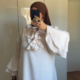 ROBE COL VOLANT [ECRU]