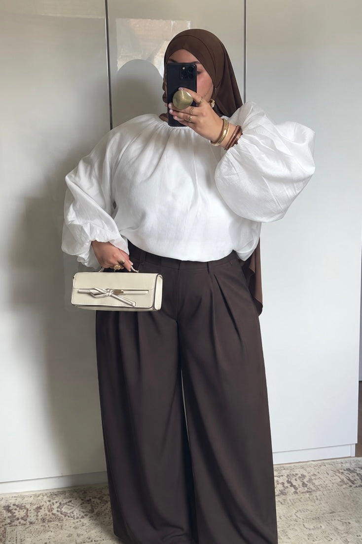 BLOUSE ORGANZA [BLANCHE]