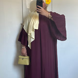 ROBE À VOLANT [BORDEAUX]