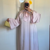 ROBE COL À NOEUD [ROSE]
