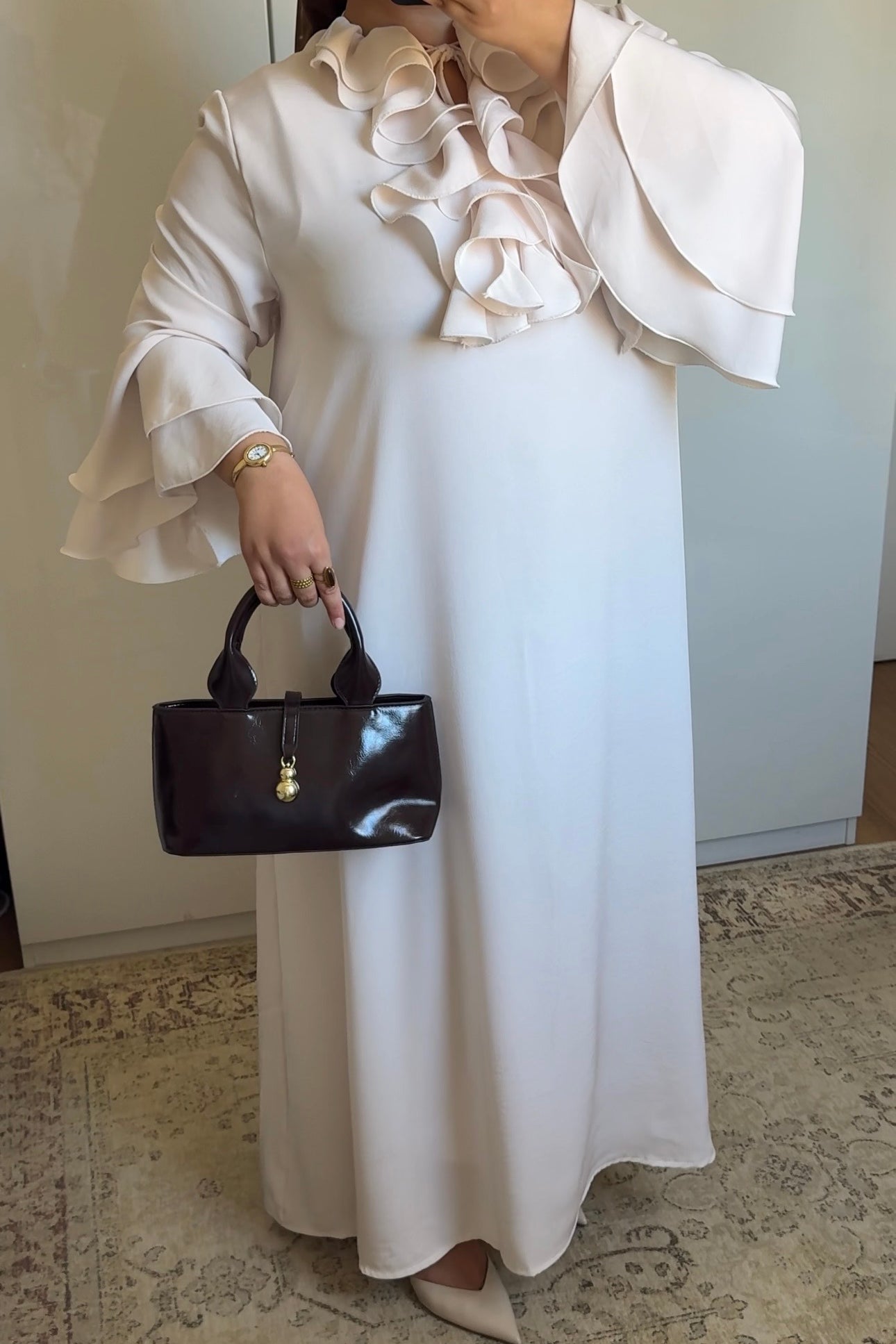 ROBE COL VOLANT [ECRU]