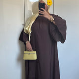 ROBE À VOLANT [MARRON CHOCOLAT]