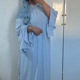 ROBE À VOLANT VICHY [BLUE BABY]