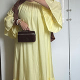 ROBE À VOLANT [JAUNE]