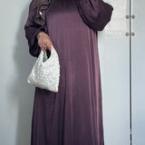 ROBE SATINÉE [PRUNE]