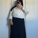 CHEMISIER À POIS [BLANC]