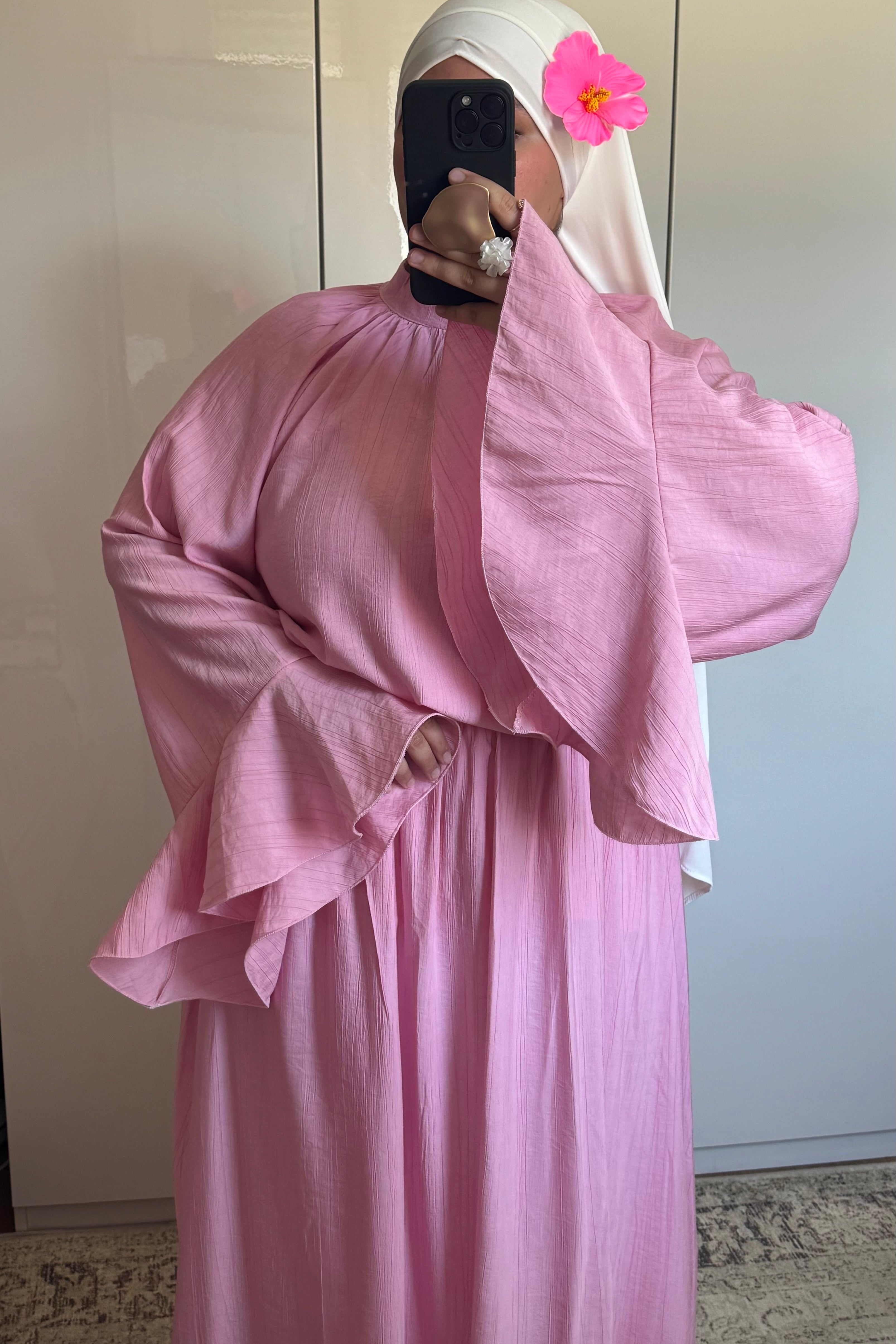 ENSEMBLE À VOLANT [ROSE]