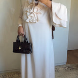 ROBE COL VOLANT [ECRU]