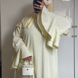 ROBE À VOLANT VICHY [JAUNE]