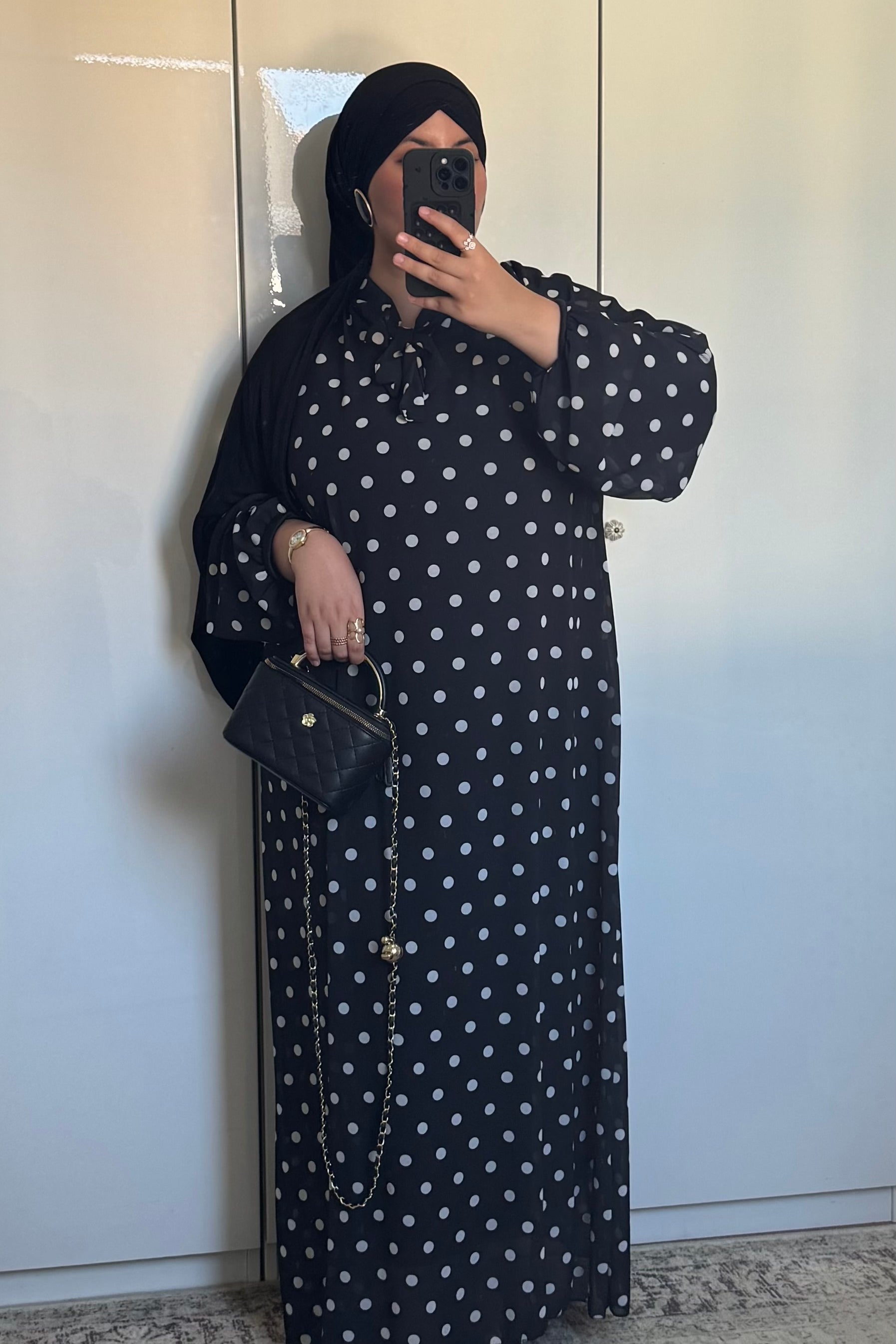 ROBE A POIS [NOIR]