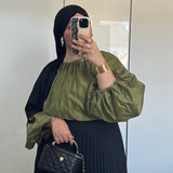 BLOUSE ORGANZA [VERT OLIVE]