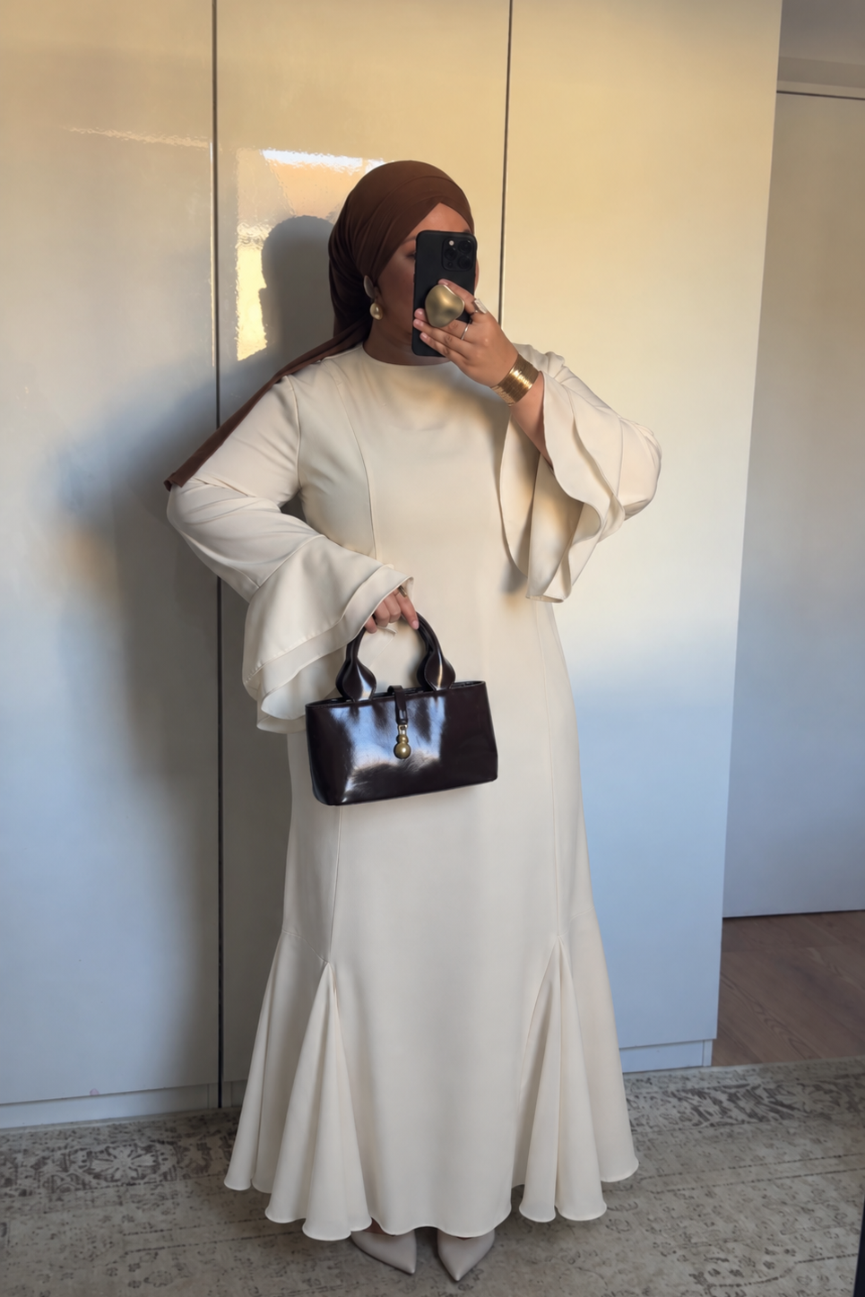 ABAYA À VOLANT [ECRU]