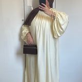 ROBE MANCHE BOUFFANTES [JAUNE BEURRE]