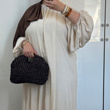ROBE MANCHE BOUFFANTES [BEIGE]
