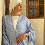 KIMONO RAYÉ [BLEU BABY]