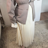BLAZER CINTRÉ MANCHE BALLON [TAUPE]