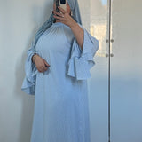 ROBE À VOLANT VICHY [BLUE BABY]