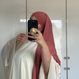 ABAYA PAPILLON SATIN & MOUSSELINE [IVOIRE]