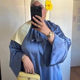 ROBE COL À NOEUD [BLEU]