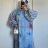 ROBE MOUSSELINE [BLEU]