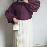 BLOUSE ORGANZA [PRUNE]