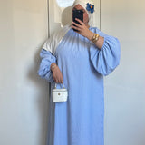 ROBE MANCHES BOUFFANTES VICHY [BLUE BABY]