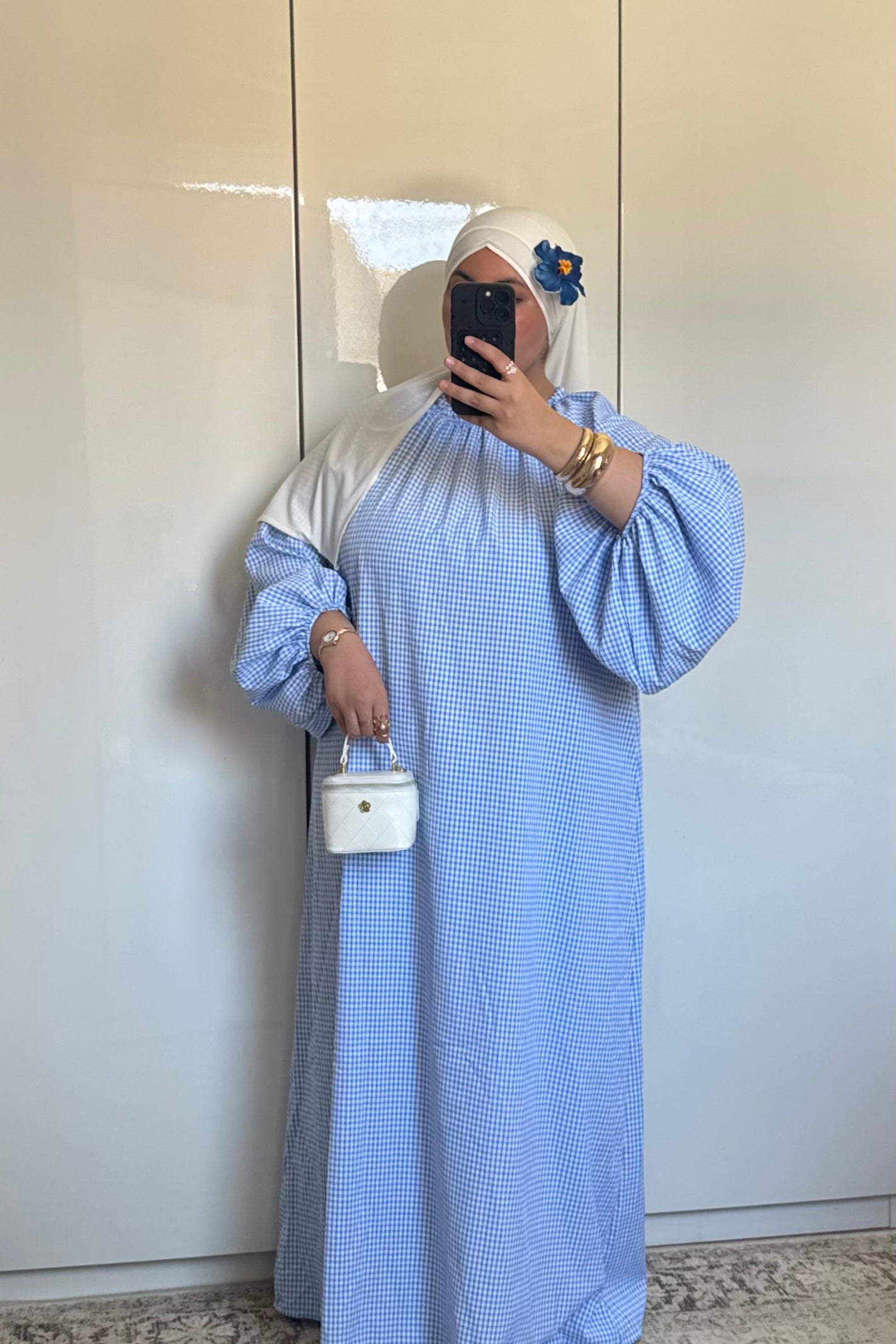 ROBE MANCHES BOUFFANTES VICHY [BLUE BABY]