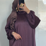 ROBE SATINÉE [PRUNE]