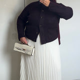CARDIGAN EN LAINE [BORDEAUX]