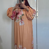ROBE BALLON FLEUR [ORANGE]
