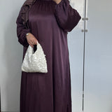 ROBE SATINÉE [PRUNE]