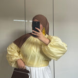 BLOUSE ORGANZA [JAUNE]