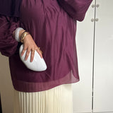 BLOUSE ORGANZA [PRUNE]