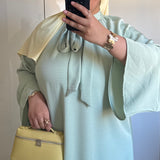 ROBE COL À NOEUD [VERT]