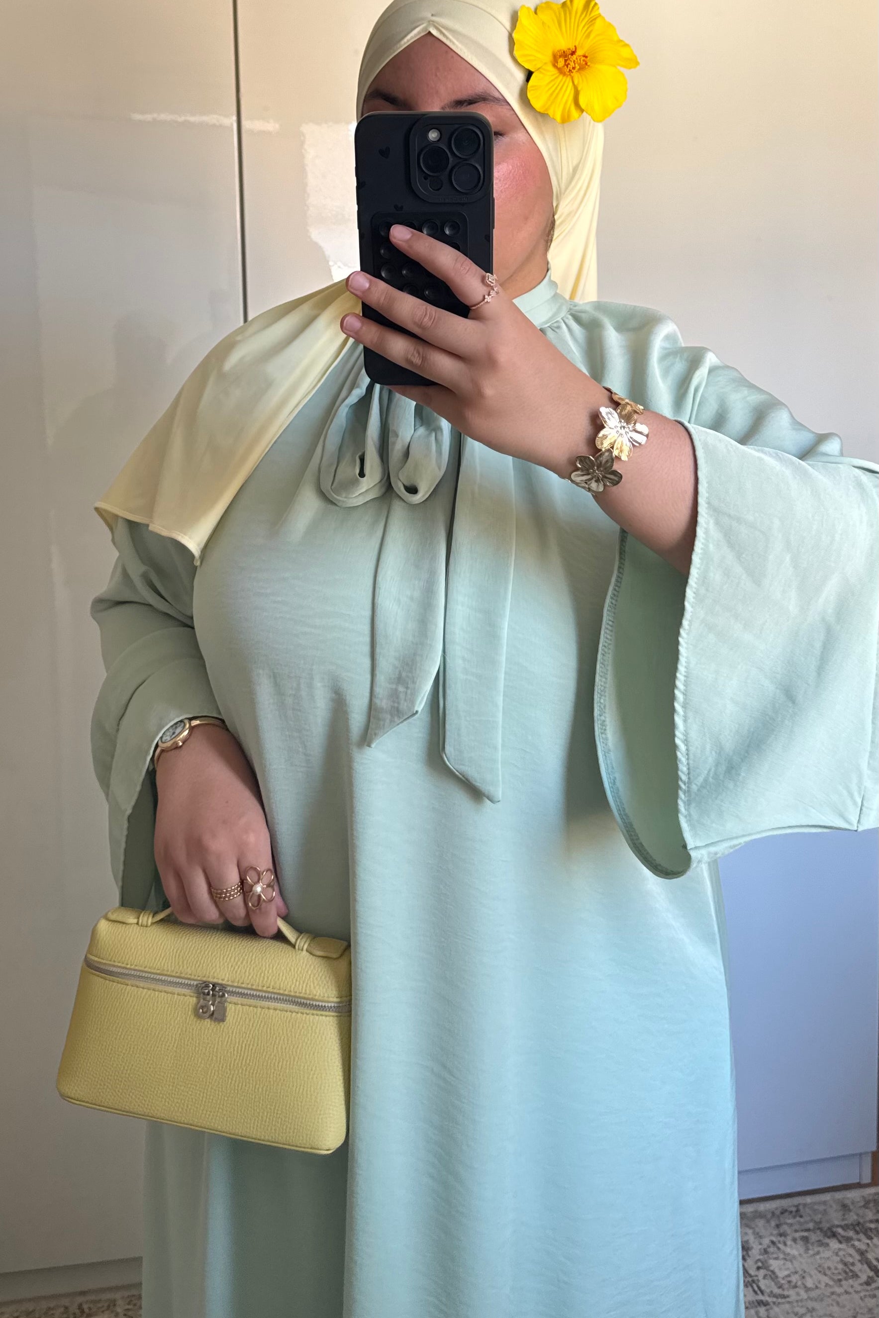 ROBE COL À NOEUD [VERT]