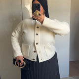 CARDIGAN EN LAINE [BLANC]
