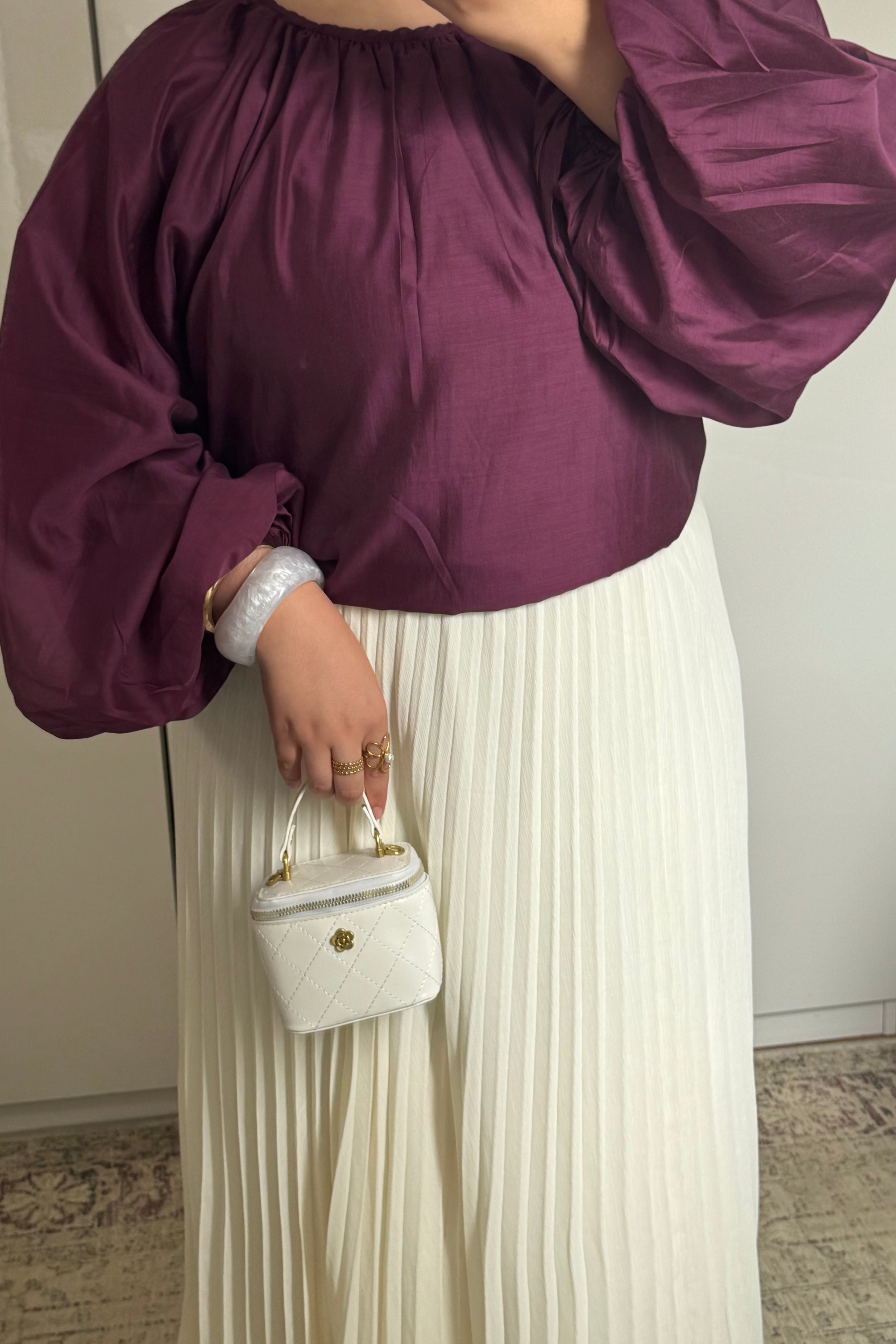 BLOUSE ORGANZA [PRUNE]