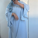 ROBE À VOLANT VICHY [BLUE BABY]