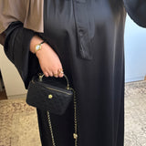 ROBE COL À NOEUD [NOIRE]