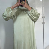 ROBE SATINÉE [VERT]
