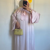 ROBE COL À NOEUD [ROSE]