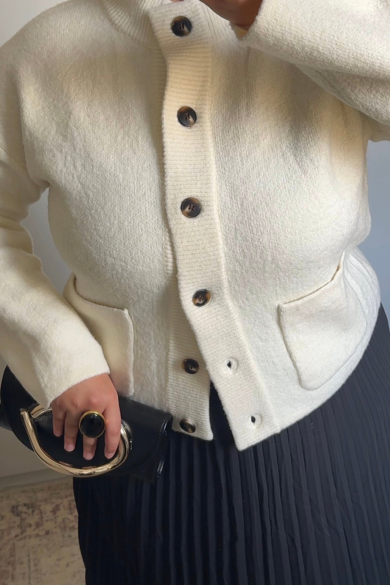 CARDIGAN EN LAINE [BLANC]